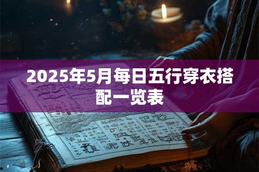 2025年5月每日五行穿衣搭配一览表