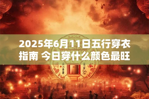 2025年6月11日五行穿衣指南 今日穿什么颜色最旺运