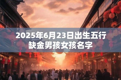 2025年6月23日出生五行缺金男孩女孩名字