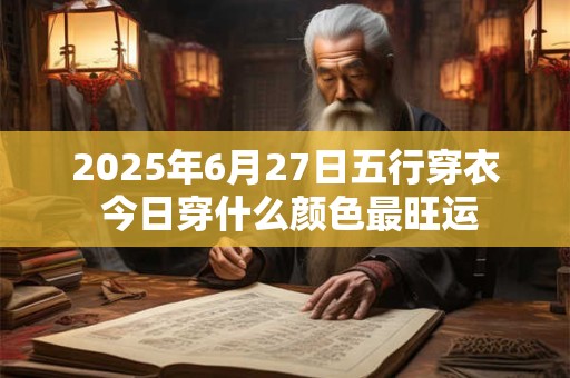 2025年6月27日五行穿衣 今日穿什么颜色最旺运