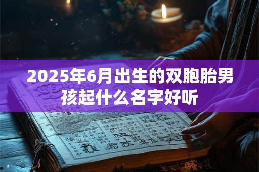 2025年6月出生的双胞胎男孩起什么名字好听