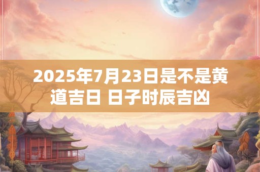 2025年7月23日是不是黄道吉日 日子时辰吉凶