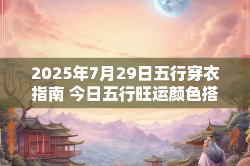 2025年7月29号是农历几月几号 日子如何
