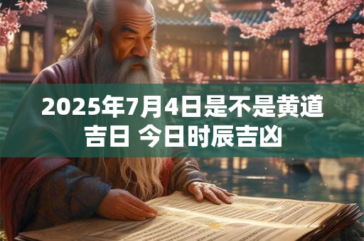 2025年7月4日是不是黄道吉日 今日时辰吉凶