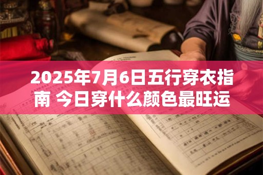 2025年7月6日五行穿衣指南 今日穿什么颜色最旺运