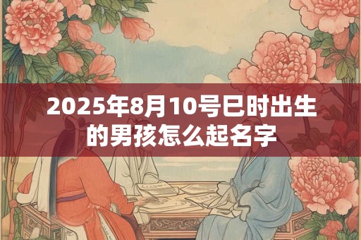 2025年8月10号巳时出生的男孩怎么起名字