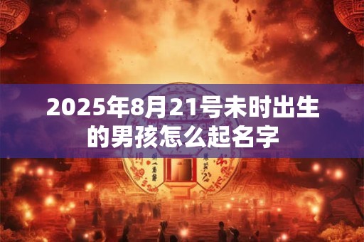 2025年8月21号未时出生的男孩怎么起名字