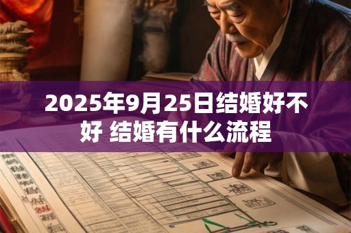 2025年9月25日结婚好不好 结婚有什么流程