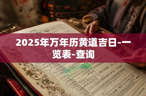 2025年万年历黄道吉日-一览表-查询