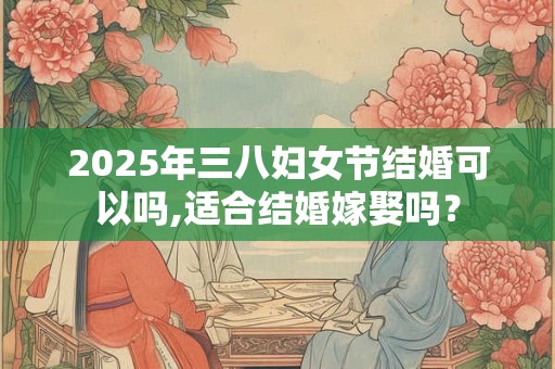 2025年三八妇女节结婚可以吗,适合结婚嫁娶吗？
