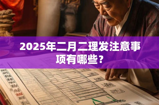 2025年二月二理发注意事项有哪些？