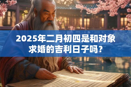 2025年二月初四是和对象求婚的吉利日子吗？