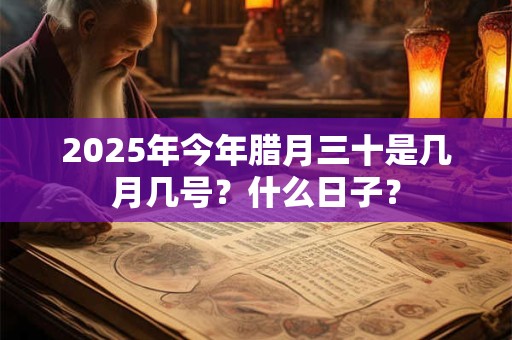 2025年今年腊月三十是几月几号？什么日子？