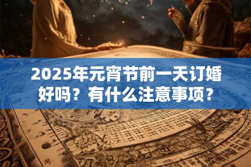 2025年元宵节前一天订婚好吗？有什么注意事项？