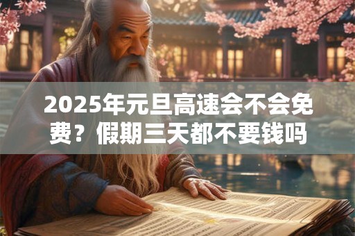 2025年元旦高速会不会免费？假期三天都不要钱吗