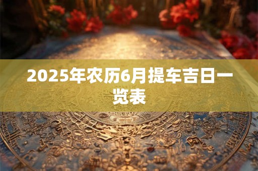 2025年农历6月提车吉日一览表