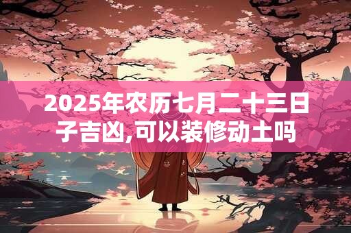 2025年农历七月二十三日子吉凶,可以装修动土吗