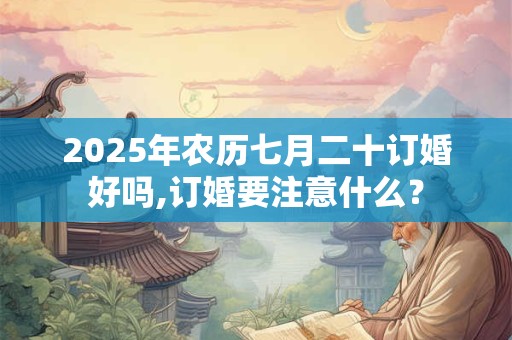 2025年农历七月二十订婚好吗,订婚要注意什么？