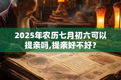 2025年农历七月初六可以提亲吗,提亲好不好？