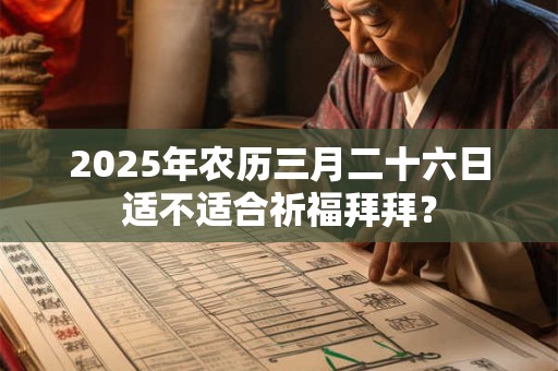 2025年农历三月二十六日黄历宜忌禁忌什么？