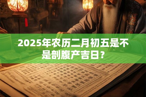 2025年农历二月初五是不是剖腹产吉日？