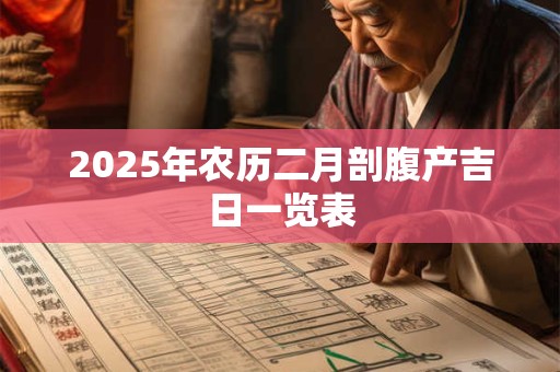 2025年农历二月剖腹产吉日一览表