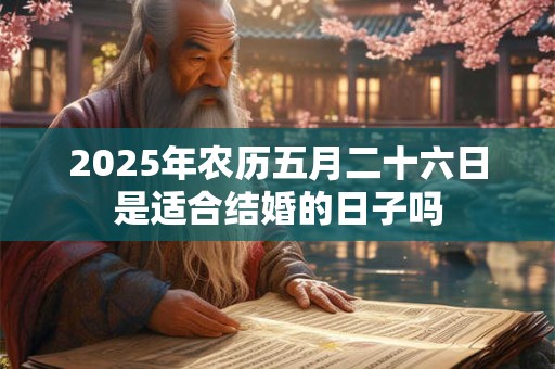 2025年农历五月二十六日是适合结婚的日子吗