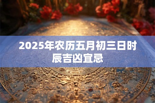 2025年农历五月初三日时辰吉凶宜忌