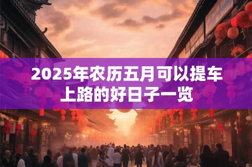 2025年农历五月可以提车上路的好日子一览