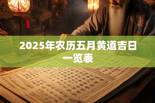 2025年农历五月黄道吉日一览表
