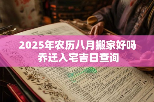 2025年农历八月搬家好吗 乔迁入宅吉日查询