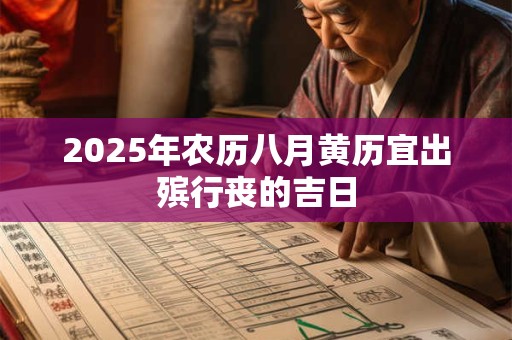2025年农历八月黄历宜出殡行丧的吉日