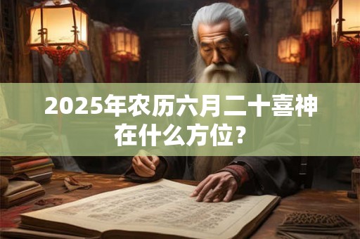 2025年农历六月二十喜神在什么方位？