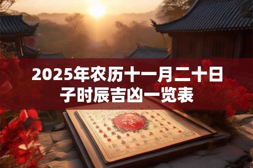 2025年农历十一月二十日子时辰吉凶一览表