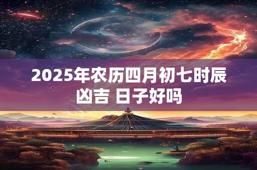 2025年农历四月初七时辰凶吉 日子好吗