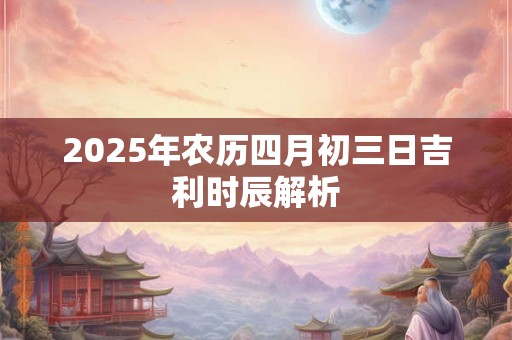 2025年农历四月初九日子好不好？