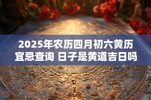 2025年农历四月初六黄历宜理发吗？