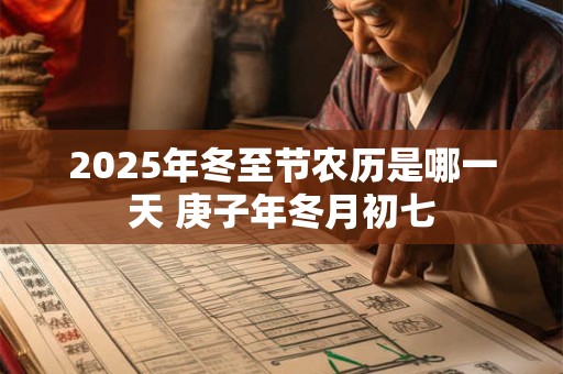 2025年冬至节农历是哪一天 庚子年冬月初七