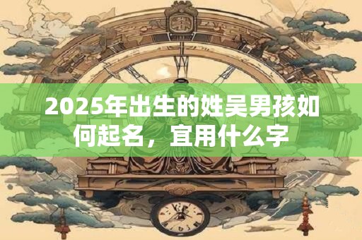 2025年出生的姓吴男孩如何起名，宜用什么字