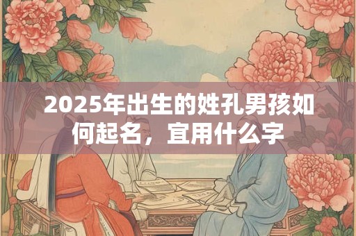 2025年出生的姓孔男孩如何起名,宜用什么字 2025年出生的姓孔男孩如何起名,宜用什么字