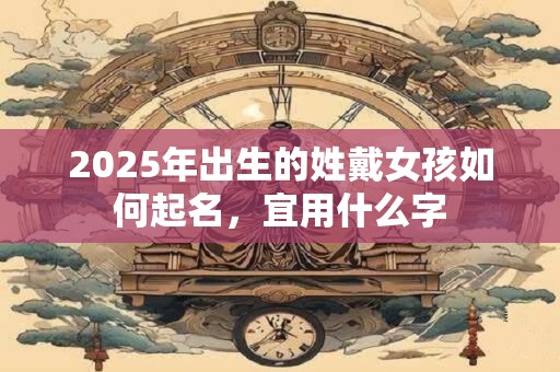 2025年出生的姓戴女孩如何起名，宜用什么字