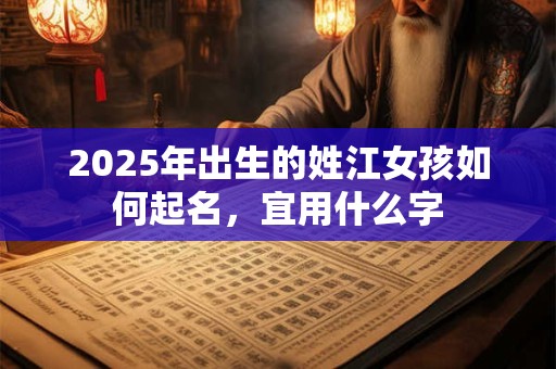 2025年出生的姓江女孩如何起名，宜用什么字