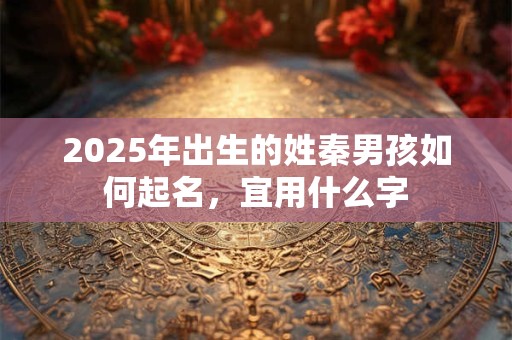 2025年出生的姓秦男孩如何起名，宜用什么字