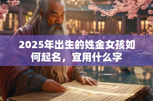 2025年出生的姓金女孩如何起名，宜用什么字