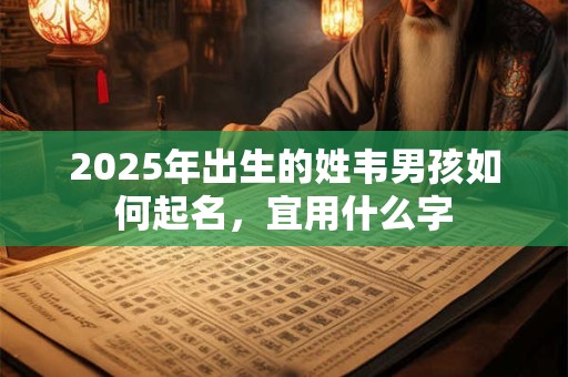 2025年出生的姓韦男孩如何起名，宜用什么字