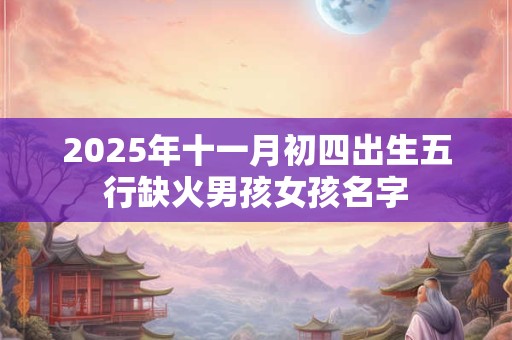 2025年十一月初四出生五行缺火男孩女孩名字
