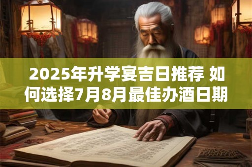 2025年升学宴吉日推荐 如何选择7月8月最佳办酒日期