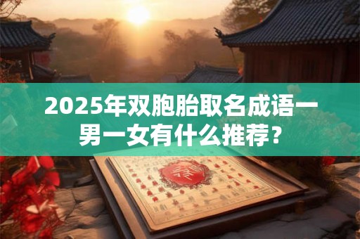 2025年双胞胎取名成语一男一女有什么推荐？