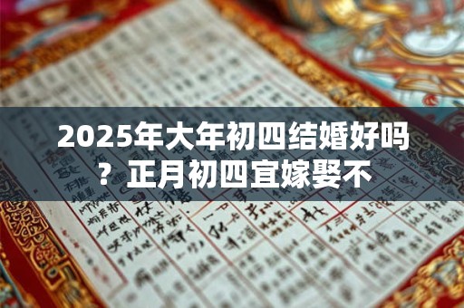 2025年大年初四结婚好吗？正月初四宜嫁娶不