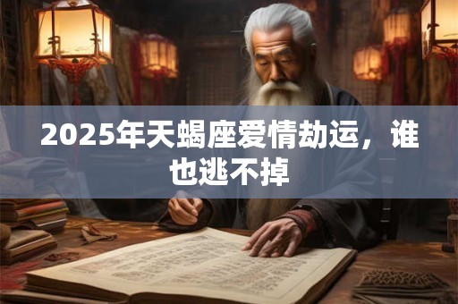 2025年天蝎座爱情劫运，谁也逃不掉